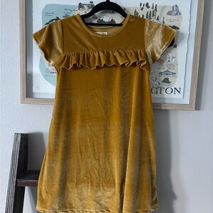 Tucker + Tate Gold Ruffle Kids Dress